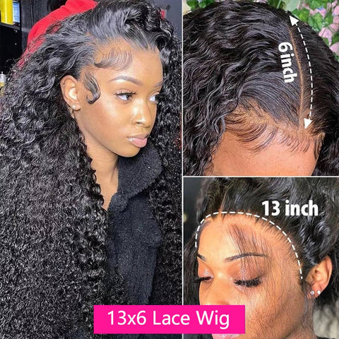 New Deep Wave Frontal Wig