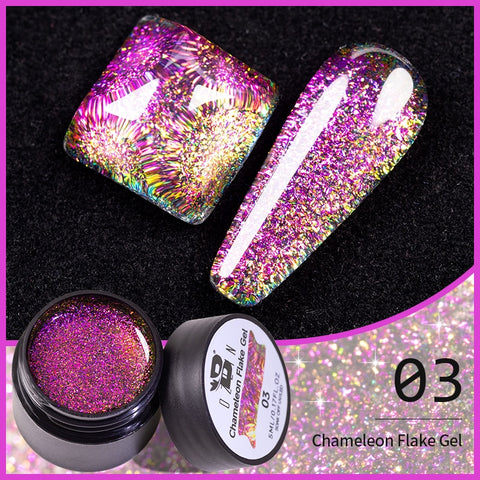 New Chameleon Flake Gel Nail Polish