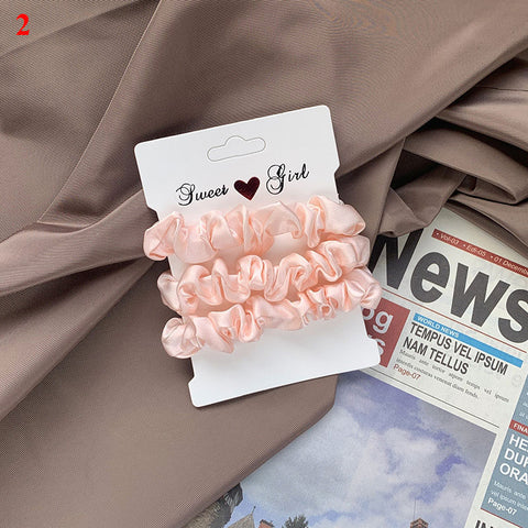 Women Silk Scrunchie Elastic Multicolor Hair Band