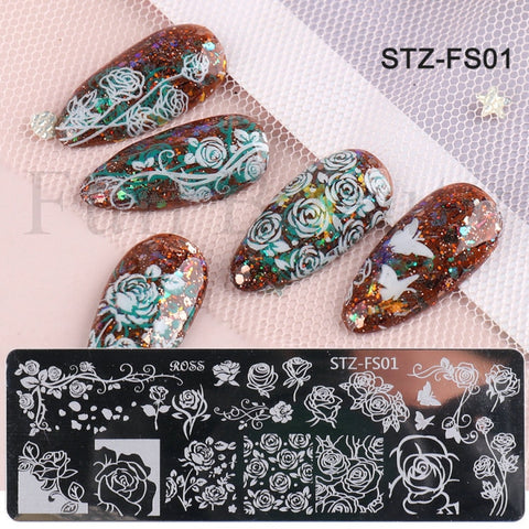 New Nail Charm Mold Stencil Tools
