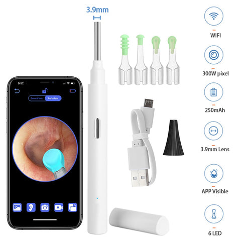 3.9mm Wireless WiFi Ear Pick Otoscope Camera