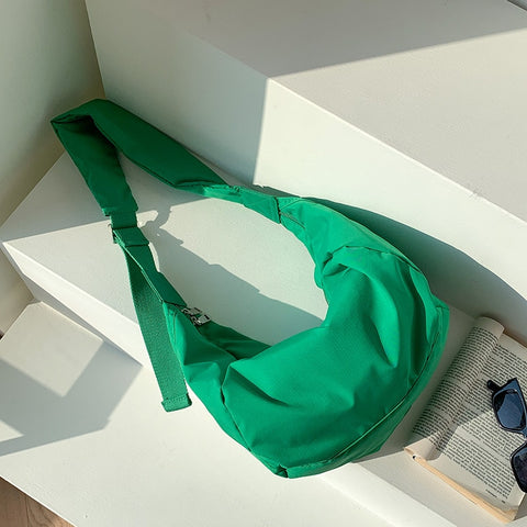 Women Large Capacity Casual Nylon Crossbody Bag