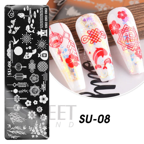 New Plam Tree Nail Stamping Plates