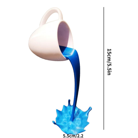 New Resin Statues Floating Coffee Cup Art