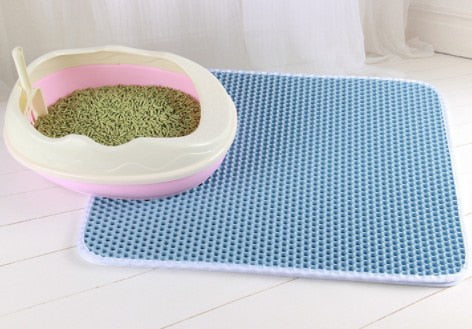 New Waterproof EVA Double Layer Cat Litter Box Mat