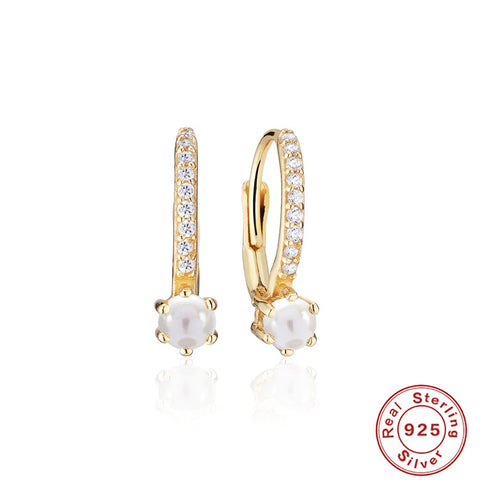 925 Sterling Silver Pearls Earrings