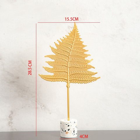 Nordic Gold Ginkgo Leaf Desktop Ornaments