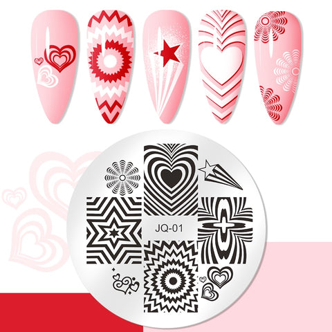 1PC Striped Line Stamping Plates