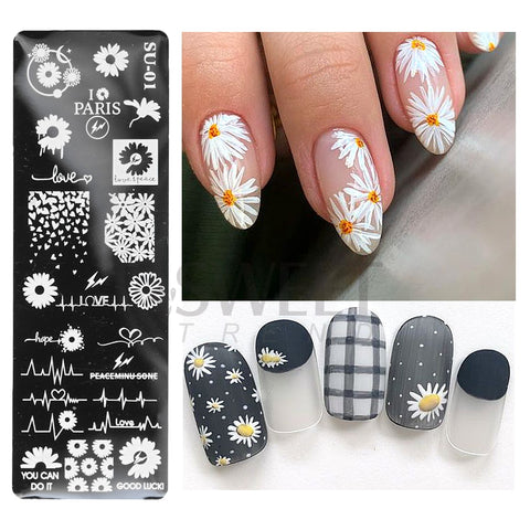 New Plam Tree Nail Stamping Plates