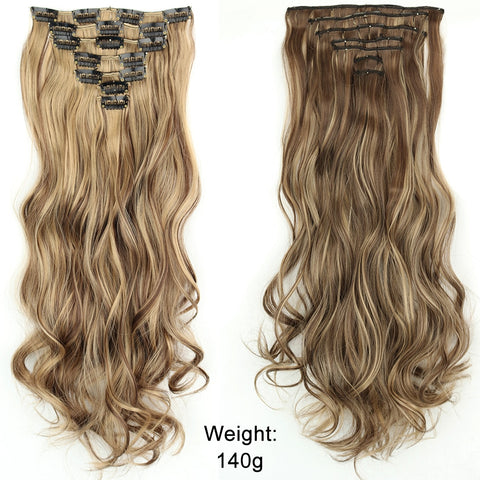 New Long Straight Clip In Hairpiece Hair Extensions