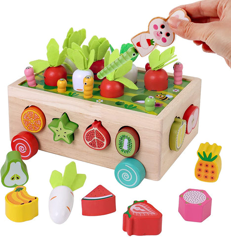 Montessori Pull Carrot Set Wooden Toy