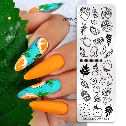 New Flower Stripe Design Stamping Plates