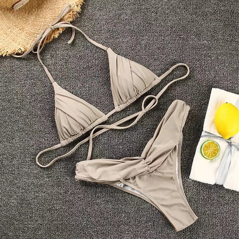 2023 Women Halter Brazilian Bikini Set