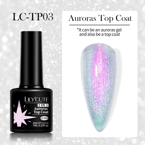 7ML Aurora Top Coat Sparking Aurora Gel Nail Polish