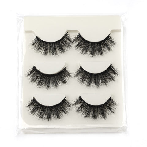 3/5 Pairs Faux Mink Lashes Reusable False Eyelashes