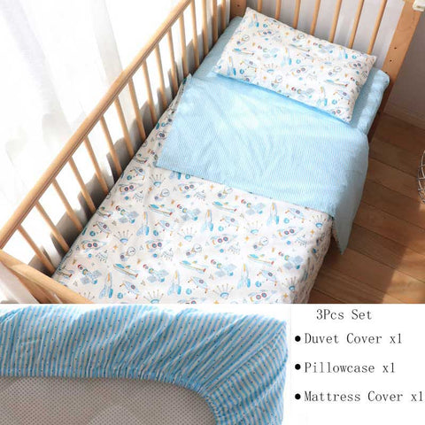 3 Pcs Baby Crib Bedding Set