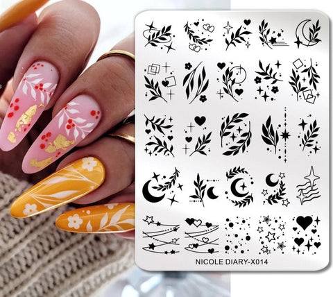 New Flower Leaves Nail Stamping Plates