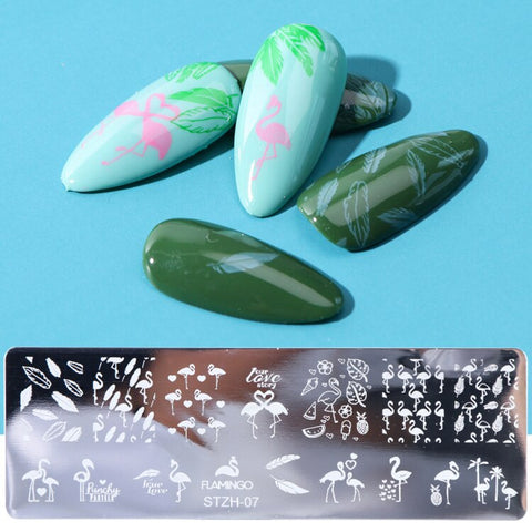New Nail Stamping Lace Petals