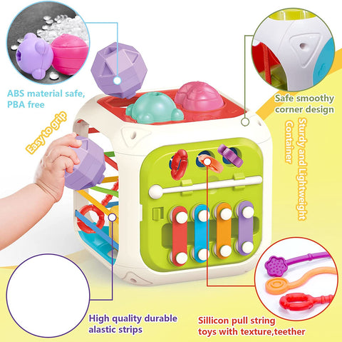 Baby Activity Cube Montessori Sensory Toy