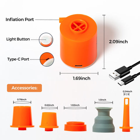 Outdoor Portable Electric Inflator Swimming Ring Pump