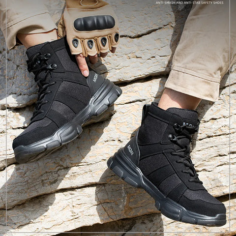 AMAWEI Work Boots Indestructible Safety Shoes