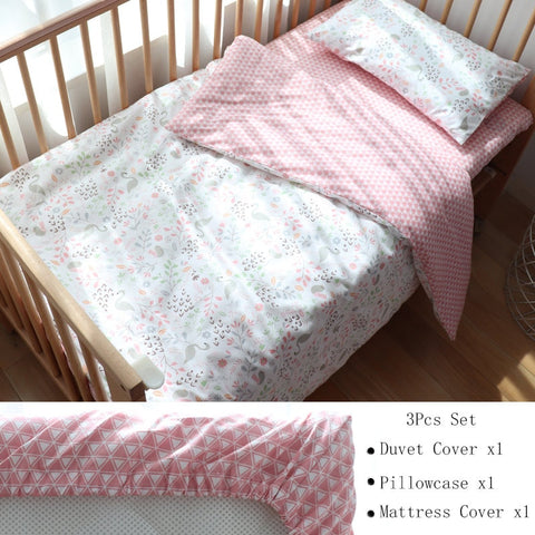 3 Pcs Baby Crib Bedding Set