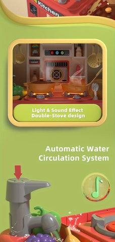Realistic Pretend Play Cooking Toy for Kids, Chef Play set