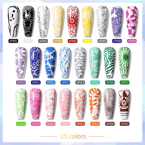 10ml 25 Colors Nail Stamping Polish