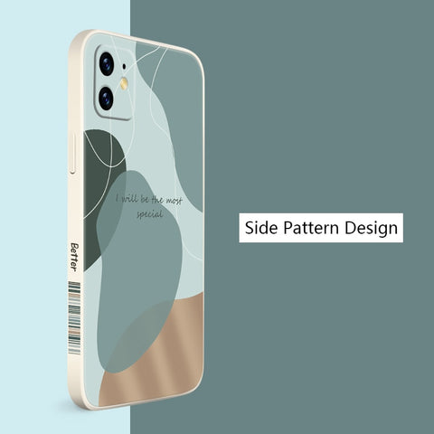 New Cartoon Flower Square Silicone Case