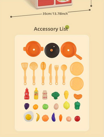 Realistic Pretend Play Cooking Toy for Kids, Chef Play set