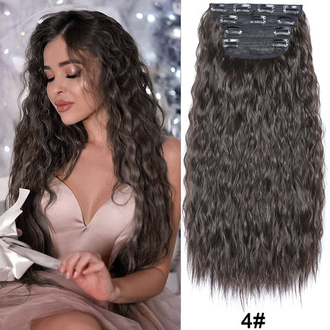 4Pcs/Set 20Inch Synthetic Hair Clip