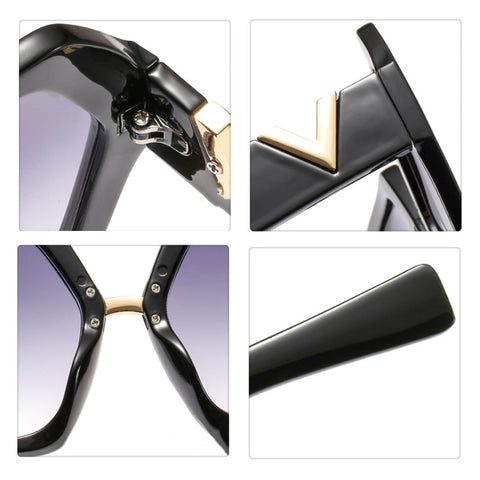 New Fashion Women Irregular Oversized Sunglasses