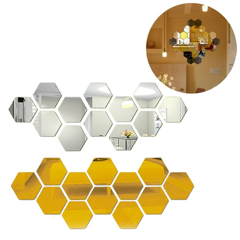 12pcs 3D Mirror Wall Sticker