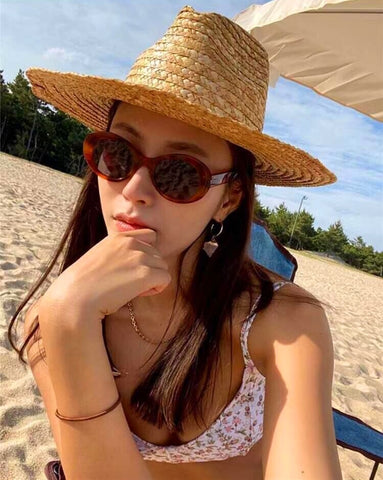 Summer Vintage Small Square Frame Oval Sunglasses