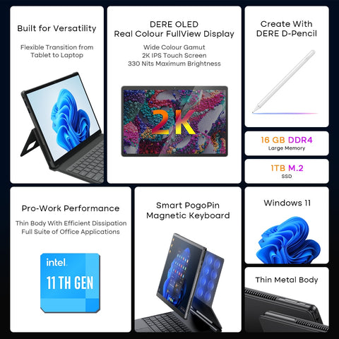 13-inch 2K IPS Touch Screen Laptops