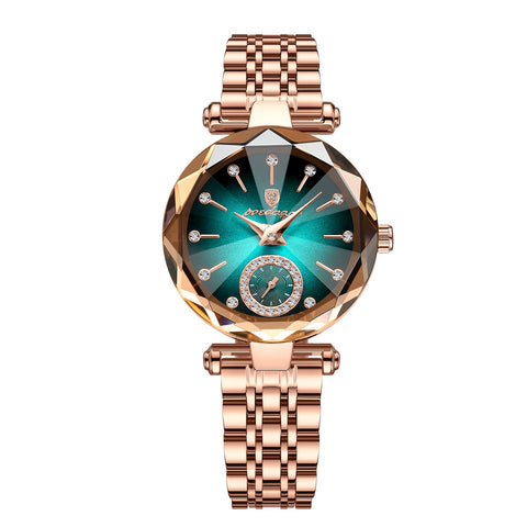 Women Waterproof Stainless Steel Diamond Wristwatch