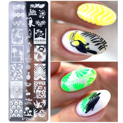 New Nail Stamping Lace Petals
