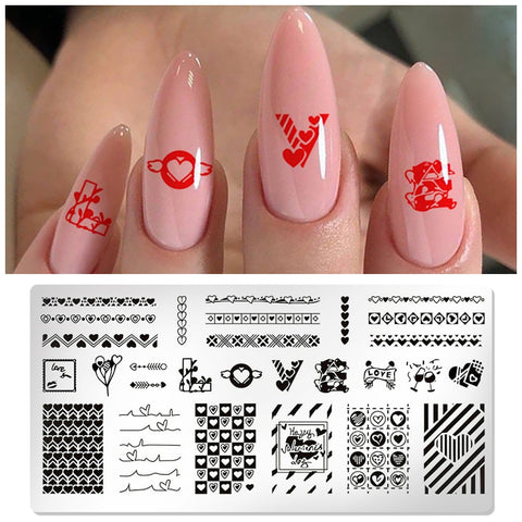 1PC Striped Line Stamping Plates