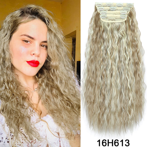 4Pcs/Set 20Inch Synthetic Hair Clip