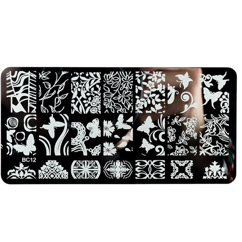 New Nail Stamping Lace Petals