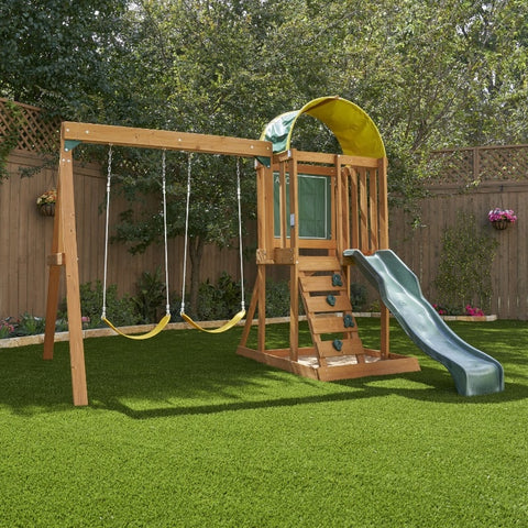 KidKraft Ainsley Fort Wooden Outdoor Playset/ Swing Set