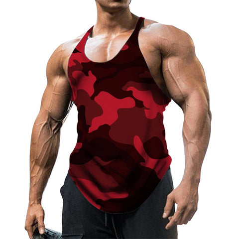 Men Camouflage Summer Fitness Tank Top