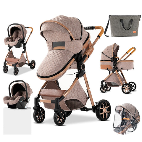 Baby 3 in 1 High Landscape Stroller