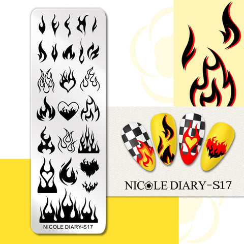 New Marble Abstract Geometry Nail Stamping Plates