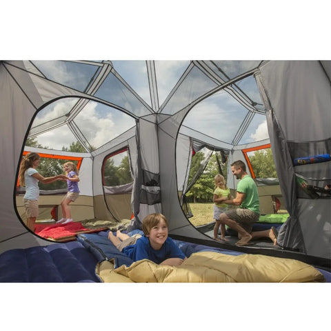 Sleeps 12 Camping Tent 16' X 16' Instant Cabin Tent