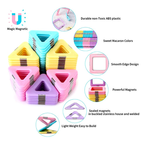 Kids Macaron Color Building Blocks Toys