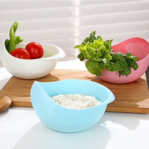 New Rice Sieve Plastic Colander Kitchen Drain Basket