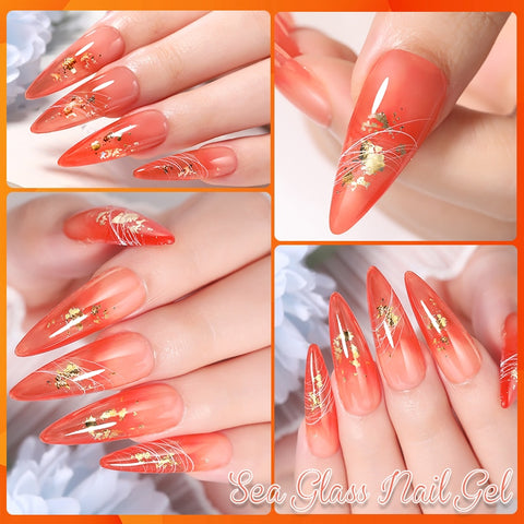 New Jelly Orange Gel Nail Polish