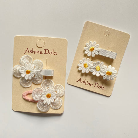 Children Lace White Barette Princess Hooks
