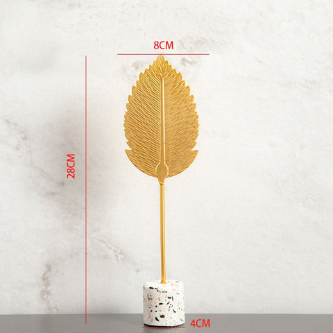 Nordic Gold Ginkgo Leaf Desktop Ornaments